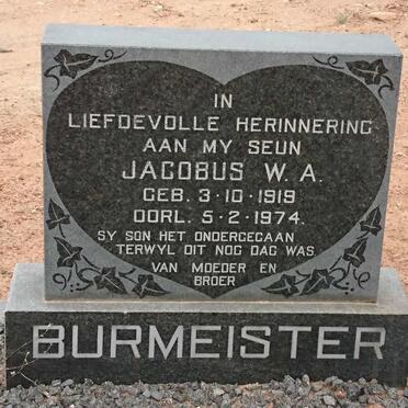 BURMEISTER Jacobus W.A. 1919-1974