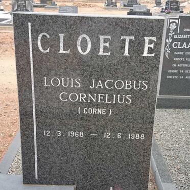 CLOETE Louis Jacobus Cornelius 1968-1988