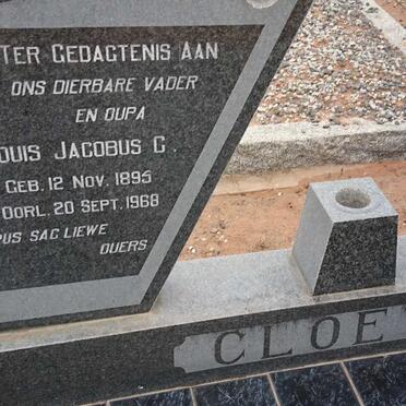 CLOETE Louis Jacobus C. 1895-1968 &amp; Anna Maria Elizabeth SMIT 1897-1967