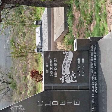 CLOETE Johannes Hendrik 1968-1991