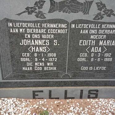 ELLIS Johannes S. 1908-1972 &amp; Edith Maria 1912-1988