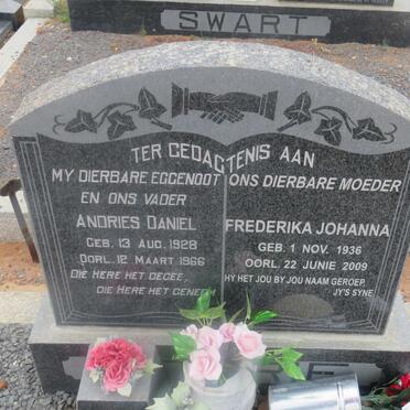 FOURIE Andries Daniel 1928-1966 &amp; Frederika Johanna 1936-2009