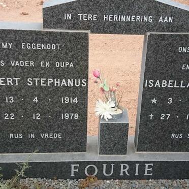FOURIE Ockert Stephanus 1914-1978 &amp; Isabella Johanna 1921-2001