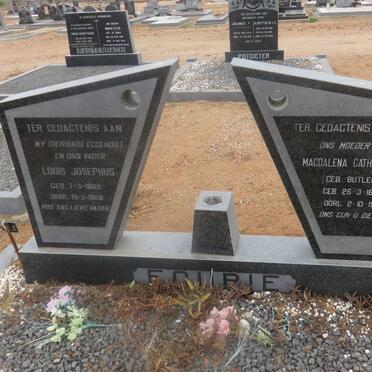 FOURIE Louis Josephus 1885-1968 &amp; Magdalena Catharina BUTLER 1896-1977