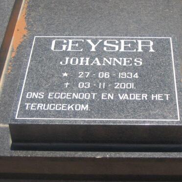 GEYSER Philippus Jacobus 1904-1981 &amp; Margaretha Cornelia PRETORIUS 1909-1984 :: GEYSER Johannes 1934-2001