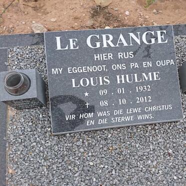 GRANGE Louis Hulme, le 1932-2012