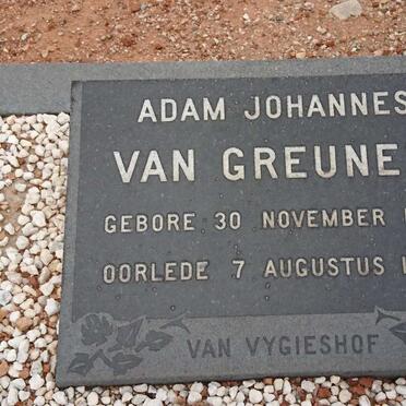 GREUNEN Adam Johannes, van 1891-1980