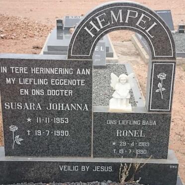 HEMPEL Susara Johanna 1953-1990 :: HEMPEL Ronel 1989-1990