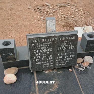 JOUBERT Johannes Willem 1921-1984 &amp; Jeanetta J.P. 1925-1999