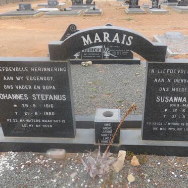MARAIS Johannes Stefanus 1916-1980 &amp; Susanna Jacoba MARAIS 1927-1989