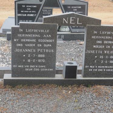 NEL Johannes Petrus 1898-1970 &amp; Janetta Wilhelmina 1903-1981