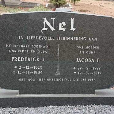 NEL Frederick J. 1923-1984 &amp; Jacoba F. 1927-2017
