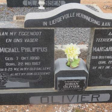 OLIVIER Michael Philippus 1890-1967 &amp; Margaretha Louisa I. OOSTHUIZEN 1896-1977