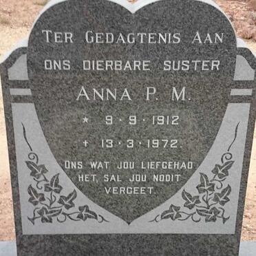 OOSTHUIZEN Anna P.M. 1912-1972