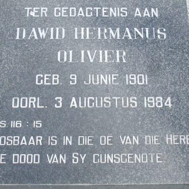 OLIVIER Dawid Hermanus 1901-1984