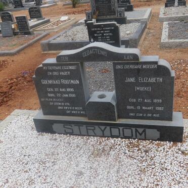 STRYDOM Coenraad Rootman 1896-1966 &amp; Jane Elizabeth WOEKE 1899-1982