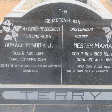 TERRY Horace Hendrik J. 1904-1964 &amp; Hester Maria M. OLIVIER 1905-1993
