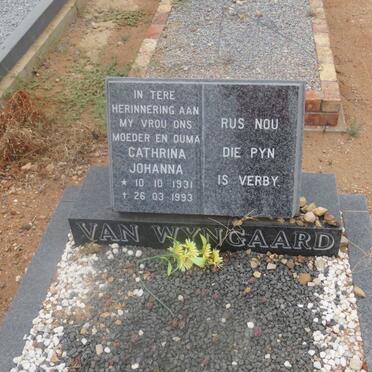 WYNGAARD Cathrina Johanna, van 1931-1993