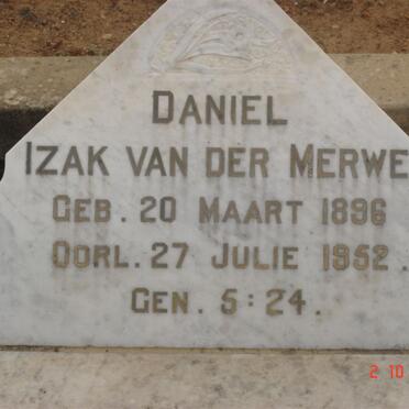 MERWE Daniel Izak, van der 1896-1952