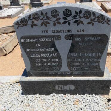 NEL Johan Nicolaas 1890-1959 &amp; Anna Elizabeth JOOSTE 1900-1968