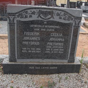 PRETORIUS Frederik Johannes 1856-1920 &amp; Cecilia Johanna neé STRYDOM 1858-1945