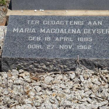 GEYSER Maria Magdalena 1885-1962