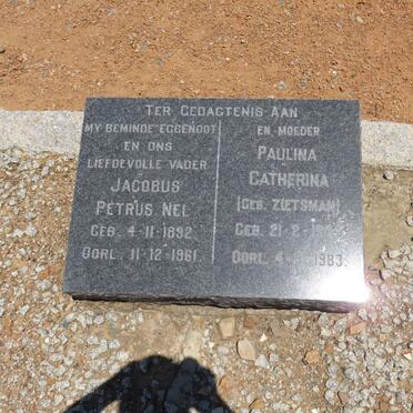 NEL Jacobus Petrus 1892-1961 &amp; Paulina Catherina ZIETSMAN 1904-1983