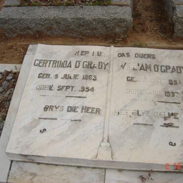 O'GRADY William 1853-1937 &amp;  Gertruida 1863-1954