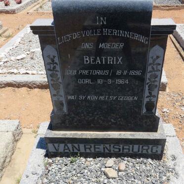 RENSBURG Beatrix, van nee PRETORIUS 1896-1964