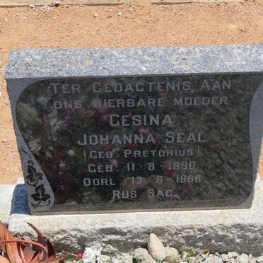 SEAL Gesina Johanna nee PRETORIUS 1890-1966
