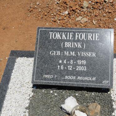 FOURIE Tokkie voorheen BRINK nee VISSER 1919-2003
