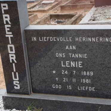 PRETORIUS Lenie 1889-1981