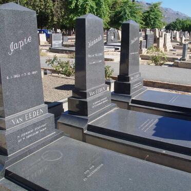 EEDEN Anthea, van 1932-1957 :: EEDEN Hannah, van nee de VILLIERS 1903-1957 :: EEDEN Japie, van 1902-1987 