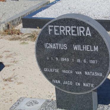 FERREIRA Ignatius Wilhelm 1949-1987
