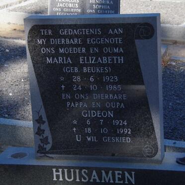 HUISAMEN Gideon 1924-1992 &amp; Maria Elizabeth BEUKES 1923-1985