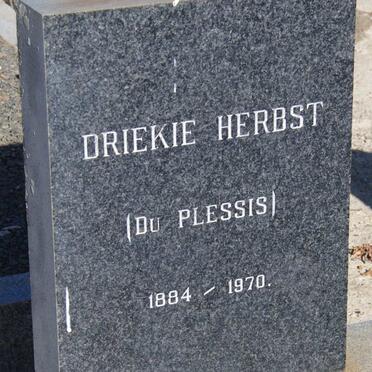 HERBST Driekie nee du PLESSIS 1884-1970