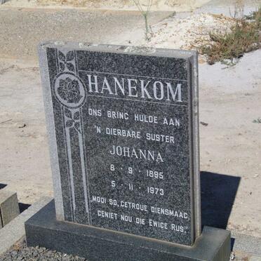 HANEKOM Johanna 1895-1973