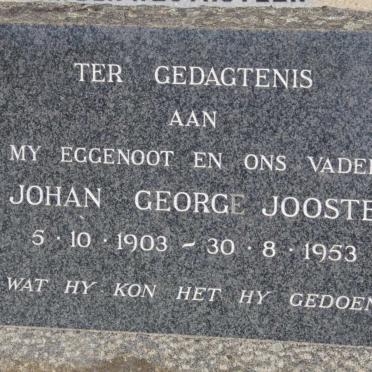 JOOSTE Johan George 1903-1953