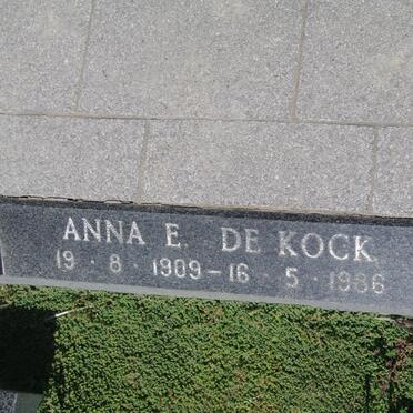 KOCK Anna E., de 1909-1986