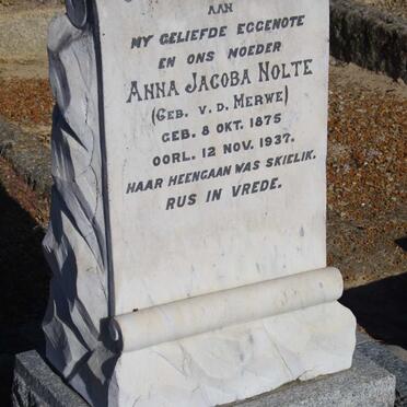 NOLTE Anna Jacoba nee van der MERWE 1875-1937