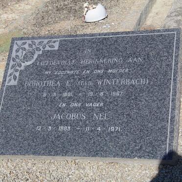 NEL Jacobus 1883-1971 &amp; Dorothea E. WINTERBACH 1891-1967