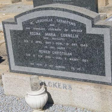 OLCKERS Renier Christiaan 1886-1967 &amp; Regina Maria Cornelia DEETLEFS 1889-1967