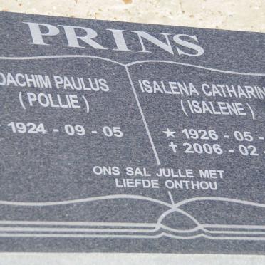 PRINS Joachim Paulus 1924- &amp; Isalena Catharina 1926-2006