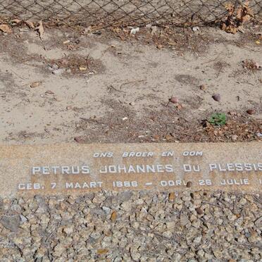 PLESSIS Petrus Johannes, du 1886-1957