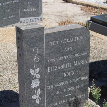 ROUX Elizabeth Maria nee BASSON 1886-1965