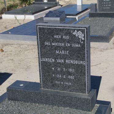 RENSBURG Marie, Jansen van 1912-1992