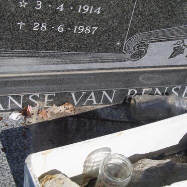 RENSBURG Andries J. Janse van 1914-1987