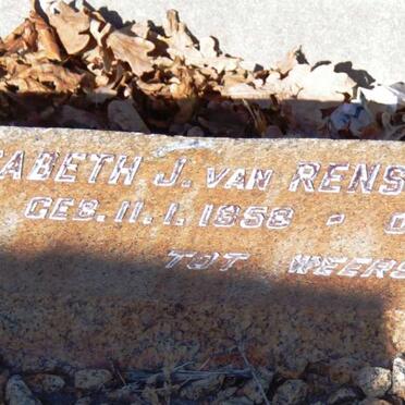 RENSBURG Elizabeth J., J. van nee HERBST 1858-1938