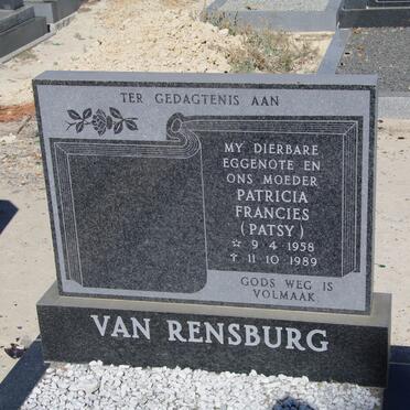 RENSBURG Patricia Francies, van 1958-1989