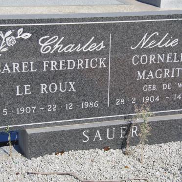 SAUER Carel Fredrick le Roux 1907-1986 &amp; Cornelia Magritha de WET 1904-1984